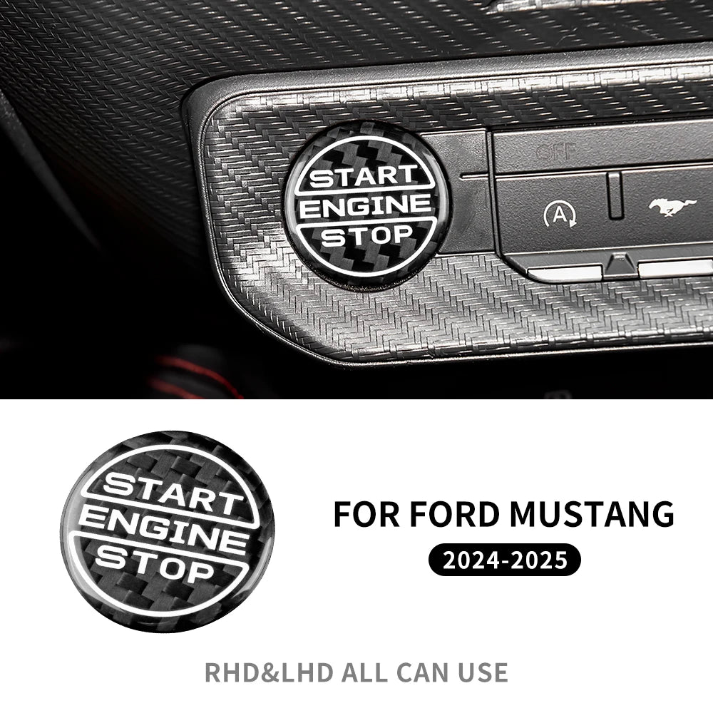 Real Hard Carbon Fiber Interior Trim for Ford Mustang GT (2024-2025) | LHD & RHD