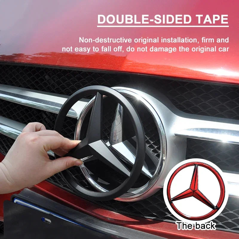 Large Front Grille Badge Decal 18.8cm / 21cm for Mercedes-Benz GLA / GLB / GLS / AMG | MERCEDES-BENZ