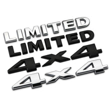 Cargar imagen en el visor de la galería, 3D Metal Jeep 4x4 / Limited Letters Trunk Emblem Badge Sticker | Grand Cherokee Logo