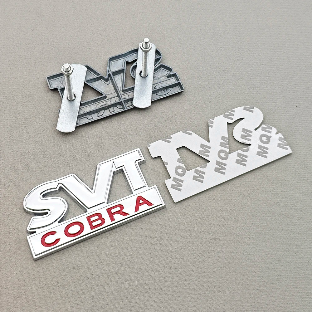 3D Metal SVT Cobra Badge Emblem | Grille & Trunk Sticker for Ford Mustang