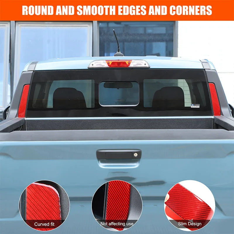 Soft Carbon Fiber Rear Trunk Window Spoiler & Pillar Strip for Ford Maverick (2022–2025) | ISO9001
