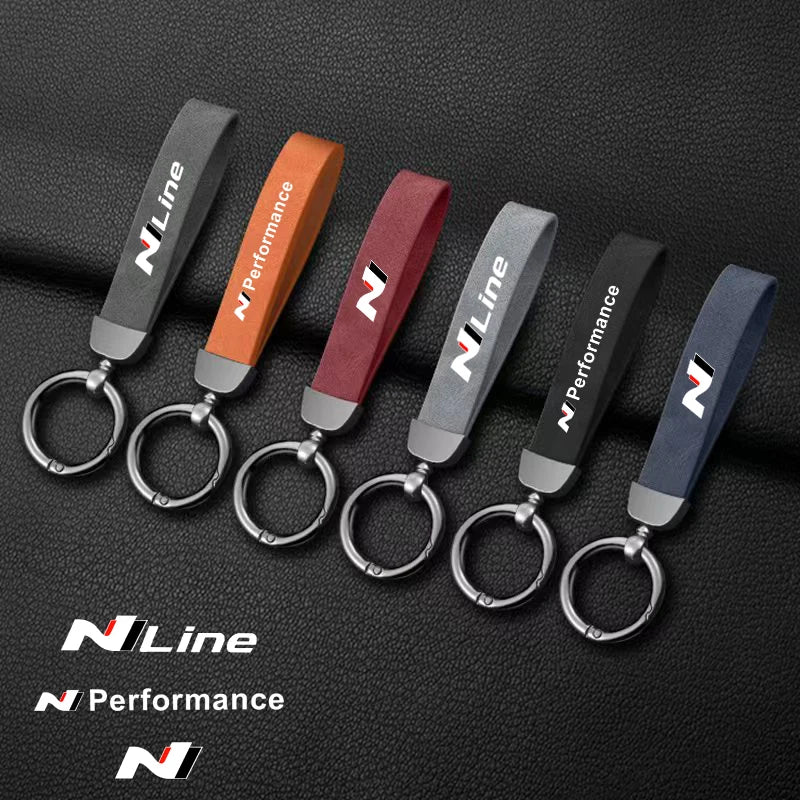 Hyundai N Line PU Leather Keychain | Stylish Accessory for N Performance Enthusiasts