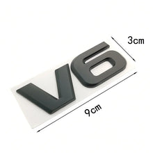 Cargar imagen en el visor de la galería, 3D V6 Logo Badge Emblem | Universal Auto Decal for Mercedes, BMW, Audi, Ford &amp; More
