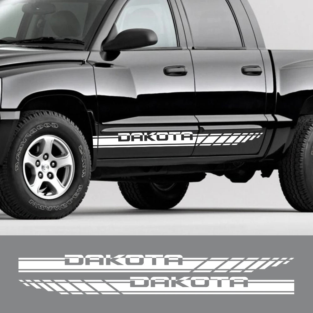 Door Side Stripe Decal for Dodge Dakota SLT / SXT / 5.9 / R/T / V6 | 2-Piece Vinyl Truck Graphic
