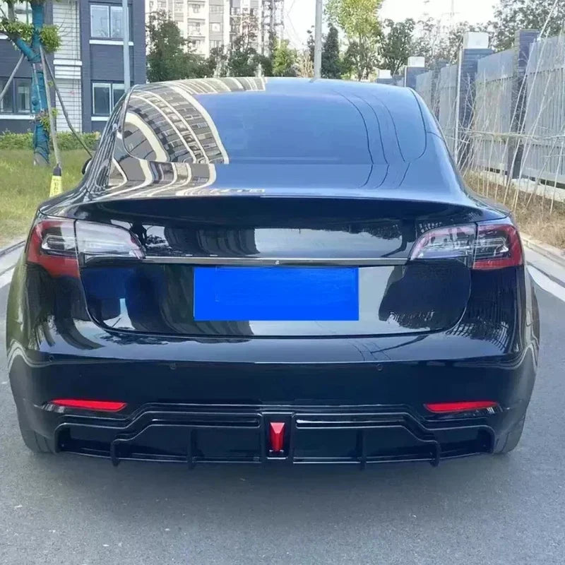 Glossy Black ABS Rear Bumper Diffuser Body Kit for Tesla Model 3 / Model Y (2016–2023)