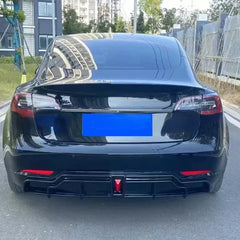 Glossy Black ABS Rear Bumper Diffuser Body Kit for Tesla Model 3 / Model Y (2016–2023)