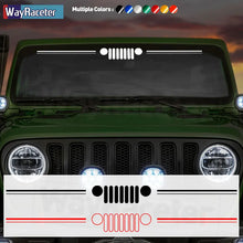 Load image into Gallery viewer, Jeep Wrangler &amp; Gladiator Reflective Grill &amp; Windshield Decal – Vinyl Window Graphic | JK JL, Gladiator, Renegade