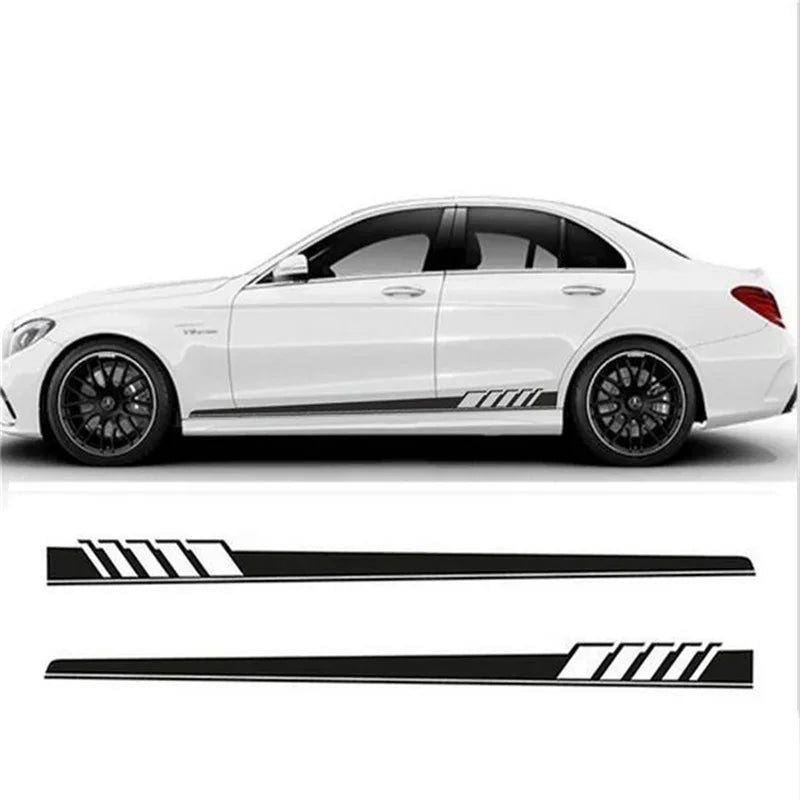 Racing Side Mirror Stripe Decal | 2-Piece Universal Non-Fading Vinyl Sticker for Cars & Trucks