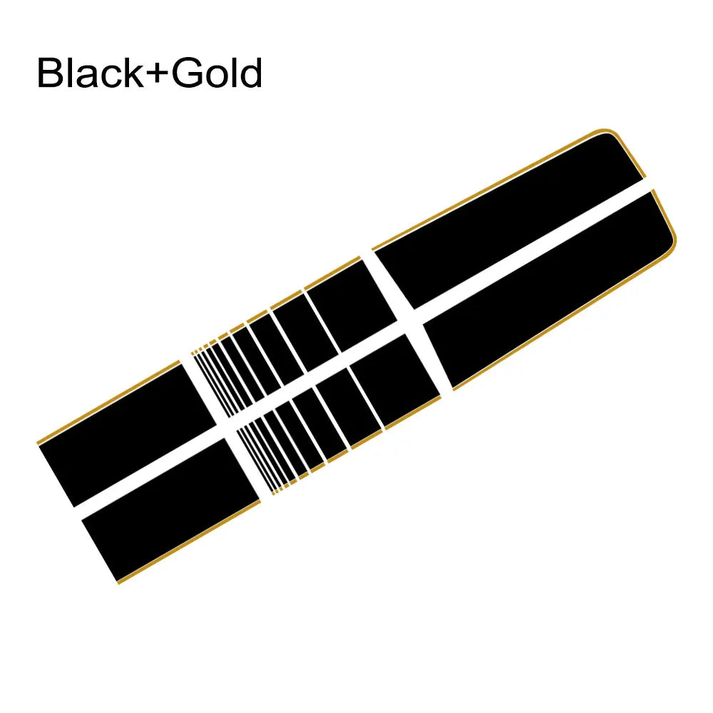 Hood, Bonnet, Roof & Trunk Racing Stripe Vinyl Kit | Full-Length Engine Cover Graphics