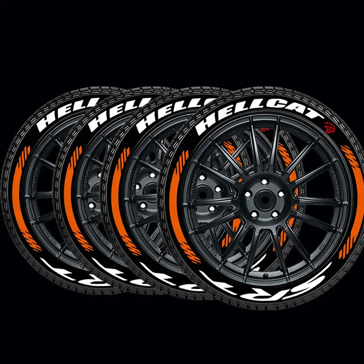 SRT 3D Rubber Permanent Tire Lettering Sticker | Universal Wheel Tuning