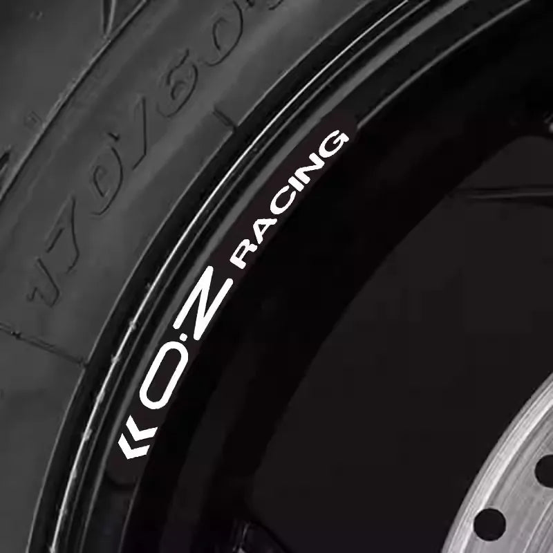 4x Racing Wheel Hub Tire Rim Decoration Sponsor Decal | PVC Sticker
