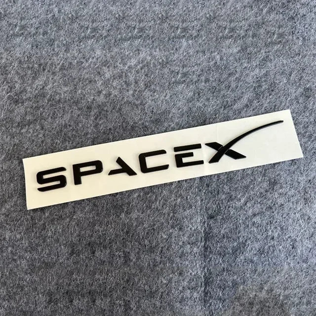 3D ABS Letters Sticker SPACEX For Tesla Rear Tailgate Trunk Emblem Badge Car Stickers Decal for Model 3/Y/X/S