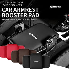 Cargar imagen en el visor de la galería, Leather Center Console Armrest Pad &amp; Storage Pocket for Ford F-150 | Brown / Black / Red