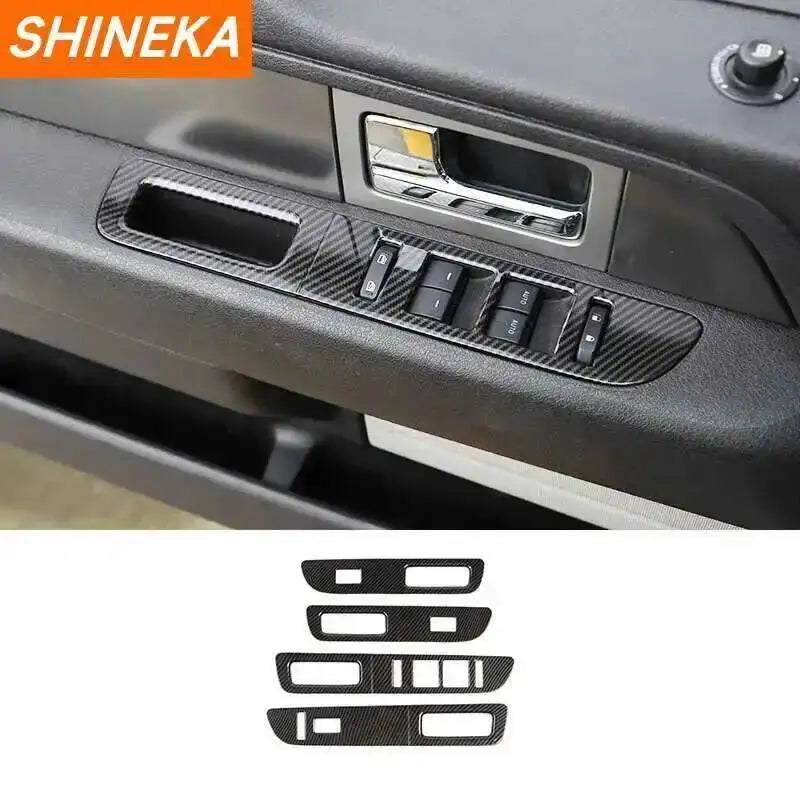 Carbon Fiber Grain Interior Decoration Cover Stickers for Ford F-150 | SHINEKA Color Change Kit