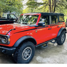 Load image into Gallery viewer, Matte Black Roush-Style Hood &amp; Waistline Stripe Decal for Ford Bronco 4-Door | Precut Vinyl Overlay