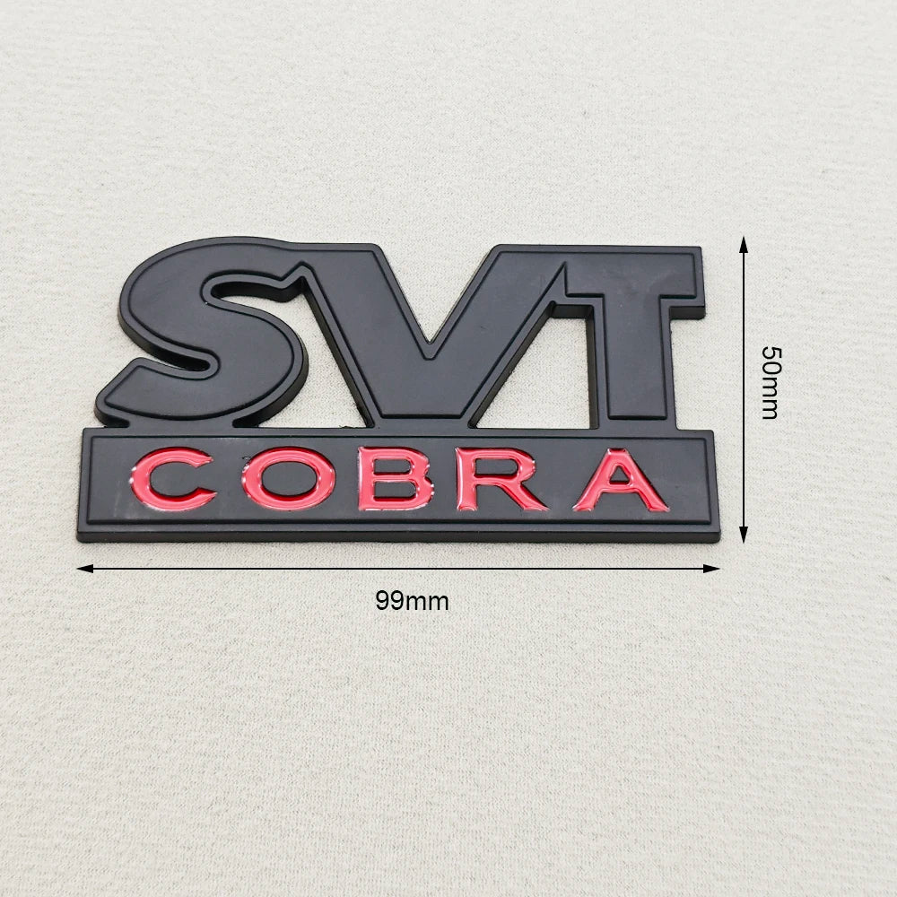 3D Metal SVT Cobra Badge Emblem | Grille & Trunk Sticker for Ford Mustang