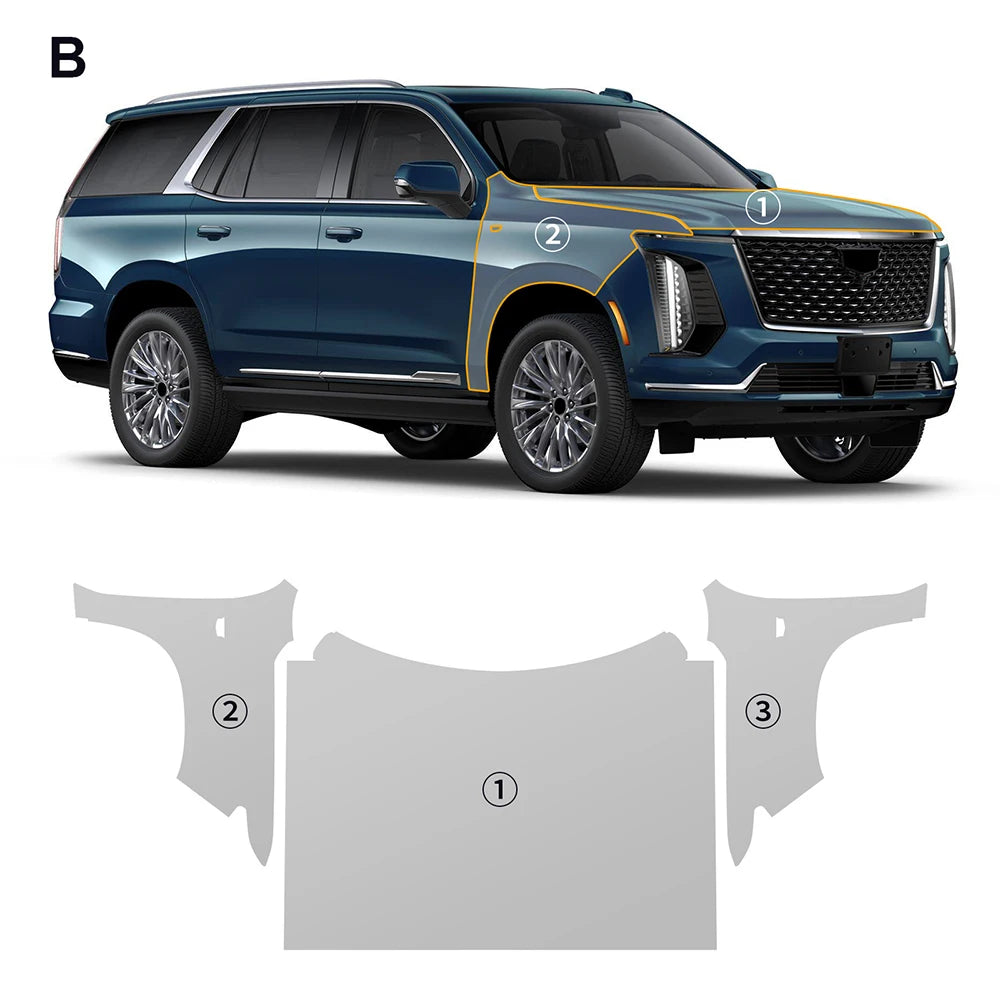 Precut PPF for Cadillac Escalade (2025+) | TPU Paint Protection Film Clear Bra
