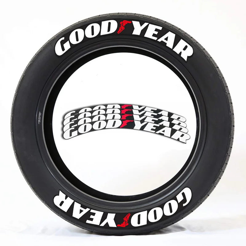 GOODYEAR 3D Wheel Logo Tyre Letter Sticker | OLPAY Cool Car Decal