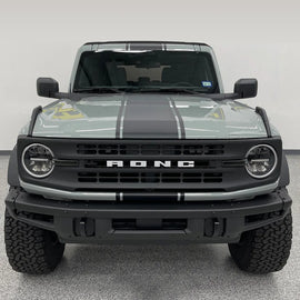 Matte Black Double Stripe Hood Scoop Decal for Ford Bronco (2021–2023) | Personalized Vinyl Overlay
