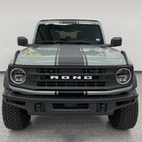 Matte Black Double Stripe Hood Scoop Decal for Ford Bronco (2021–2023) | Personalized Vinyl Overlay