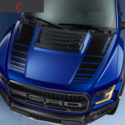 Hood Stripe Decal Kit for Ford F-150 Raptor (2015–2019) | Premium Vinyl Graphics