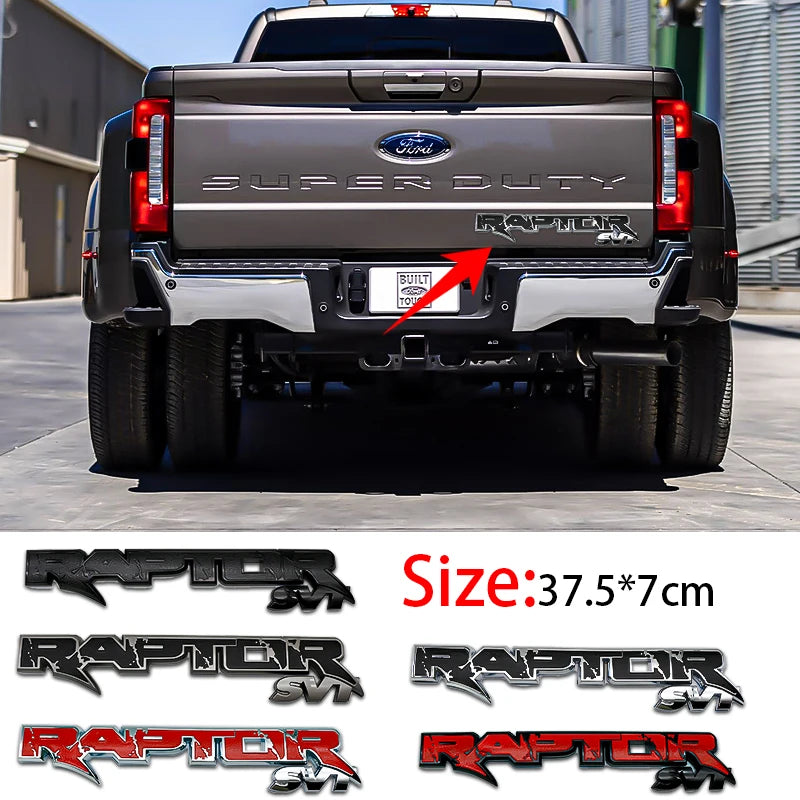 3D ABS Exterior Rear Trunk Fender Badge Emblem for Ford Raptor SVT / F-150 / Ranger | Multi-Color