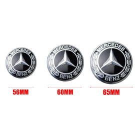 Wheel Center Hub Cap Resin Badge Emblem Sticker for Mercedes-Benz | 56mm / 60mm / 65mm