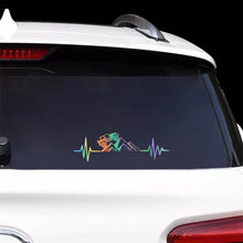 Cargar imagen en el visor de la galería, Reflective Heartbeat Off-Road Mountain Climb Vinyl Sticker – 4x4 Truck Windshield &amp; Bumper Decal | 4 Colors