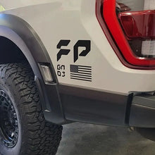 Load image into Gallery viewer, FP Performance USA Flag Bedside Decal for Ford F-150 / F-250 Raptor (Gen 1, 2 &amp; 3) | Vinyl Sticker Pair