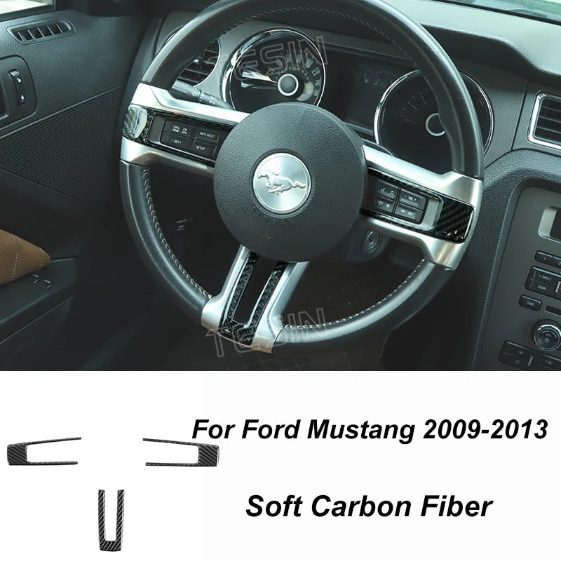 Carbon Fiber Grain Interior & Exterior Decoration Sticker for Ford Mustang (2009-2014) | Kit