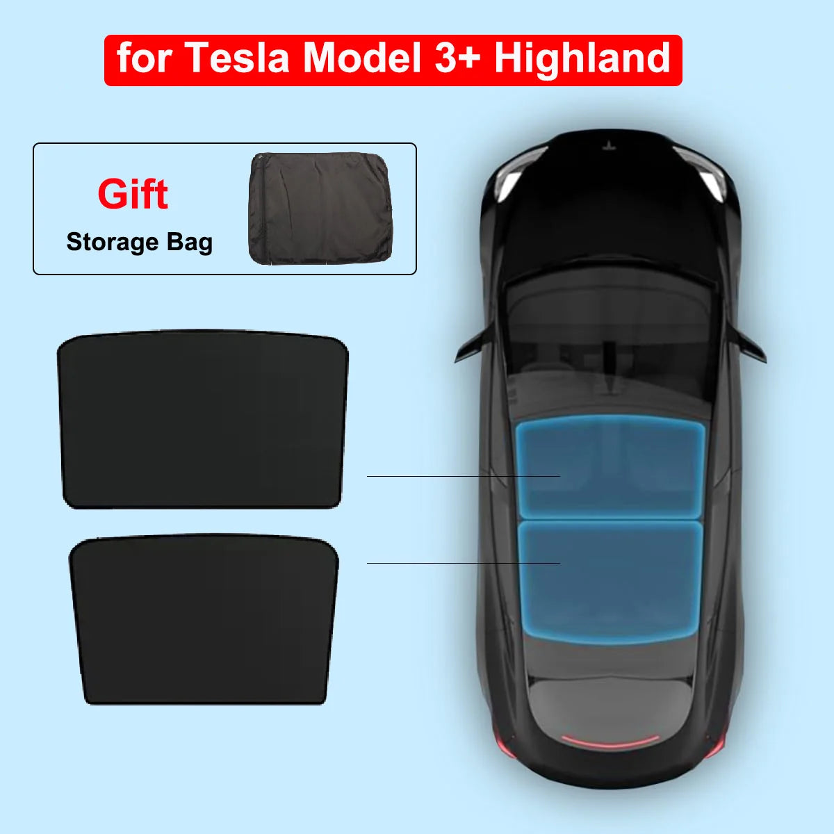 Roof Sunshade for Tesla Model Y Juniper/Model 3 Highland | Beworth