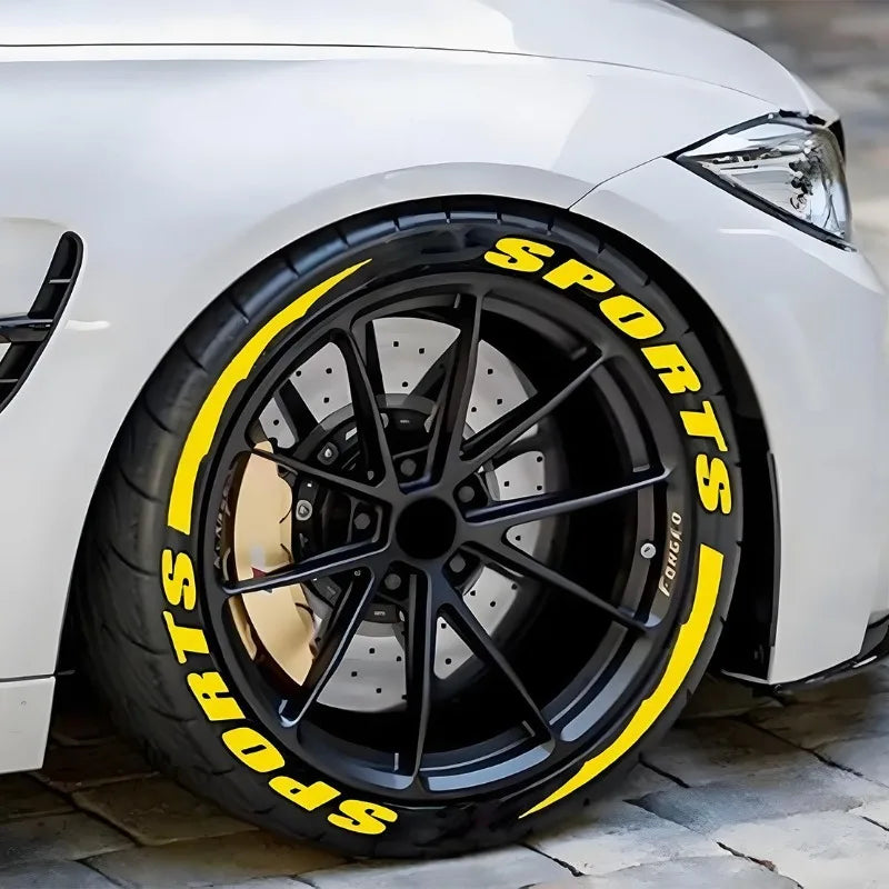 2.7cm 3D PVC Waterproof Tire Letter Stickers | OLPAY Racing Wheel