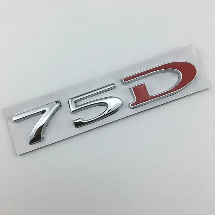 For Tesla MODEL 3 S X Y 75D 85D 90D 100D Rear Boot Trunk Tailgate Emblem Badge Sticker 3D Metal Car Styling Accessories