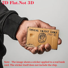 “Trust Me” Funny Credit Card Skin – Cardboard-Style PVC Decal