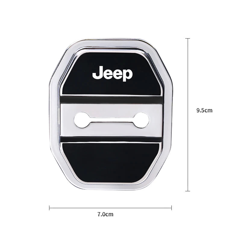 Silicone Door Lock Buckle Protection Cover for Jeep | 4-Piece Anti-Collision Elastic Guard