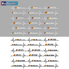 2-Piece Reflective Germany Flag Vinyl Decal Window Sticker for Mercedes-Benz SLC / S-Class | Wayraceter