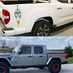 Shield & Sword Bed Side Decal for Jeep Gladiator JT | Vinyl Trunk Graphic Sticker