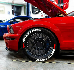 Mustang Tire Lettering Sticker | 3D Waterproof Separated Letter Sidewall Decal