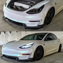 Front Bumper Lip Spoiler Splitter for Tesla Model 3 (2017–2023) & Highland (2024+) | SEDNA