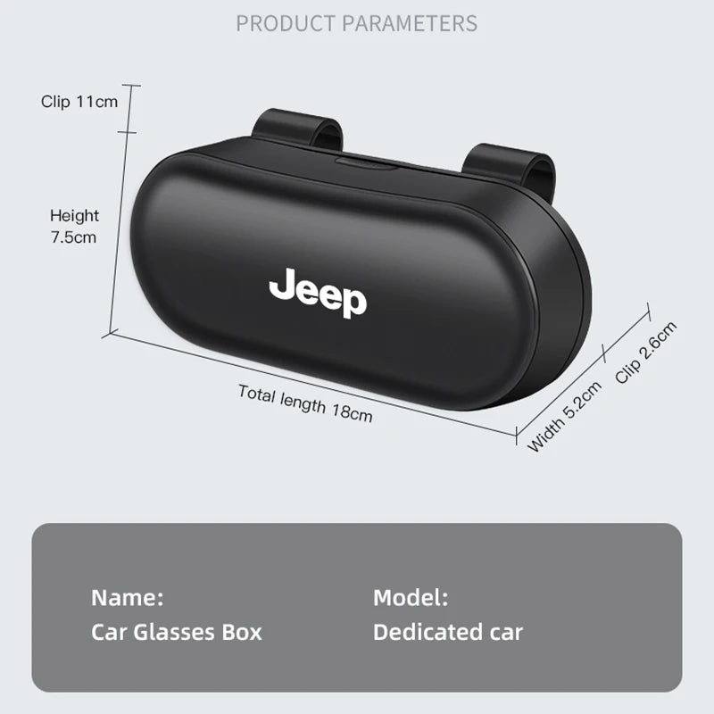 Sunglasses Storage Box Interior Accessory for Jeep Grand Cherokee / Compass | Black / Grey / Beige