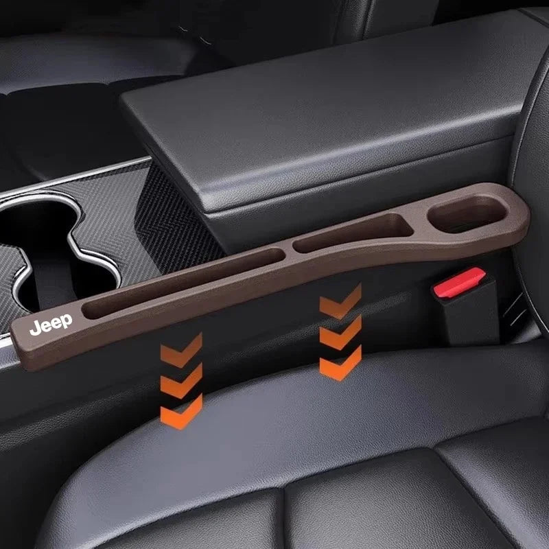 Seat Gap Filler Leak Strip with Storage Slot for Jeep Renegade / Wrangler | 2-Piece