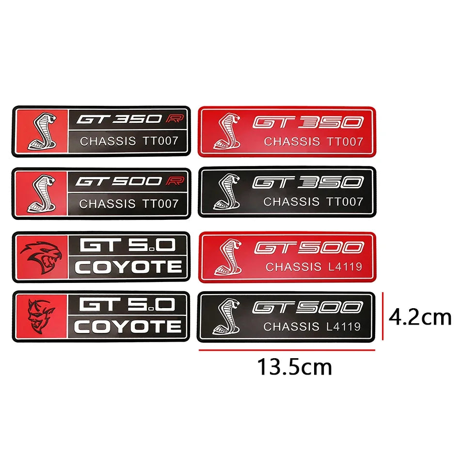 Alloy GT350 / GT500 Logo Trunk & Body Badge | Ford Shelby Mustang Emblem Sticker