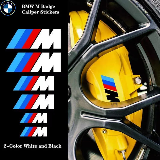 6PCS BMW M Performance Brake Caliper Decals – Heat-Resistant PVC Stickers