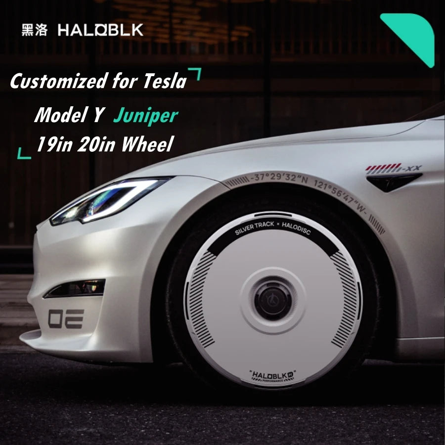 Haloblk Hub Caps for Tesla Model Y Juniper (2025–2026) | 19" & 20" High-Performance Wheel Cover Set