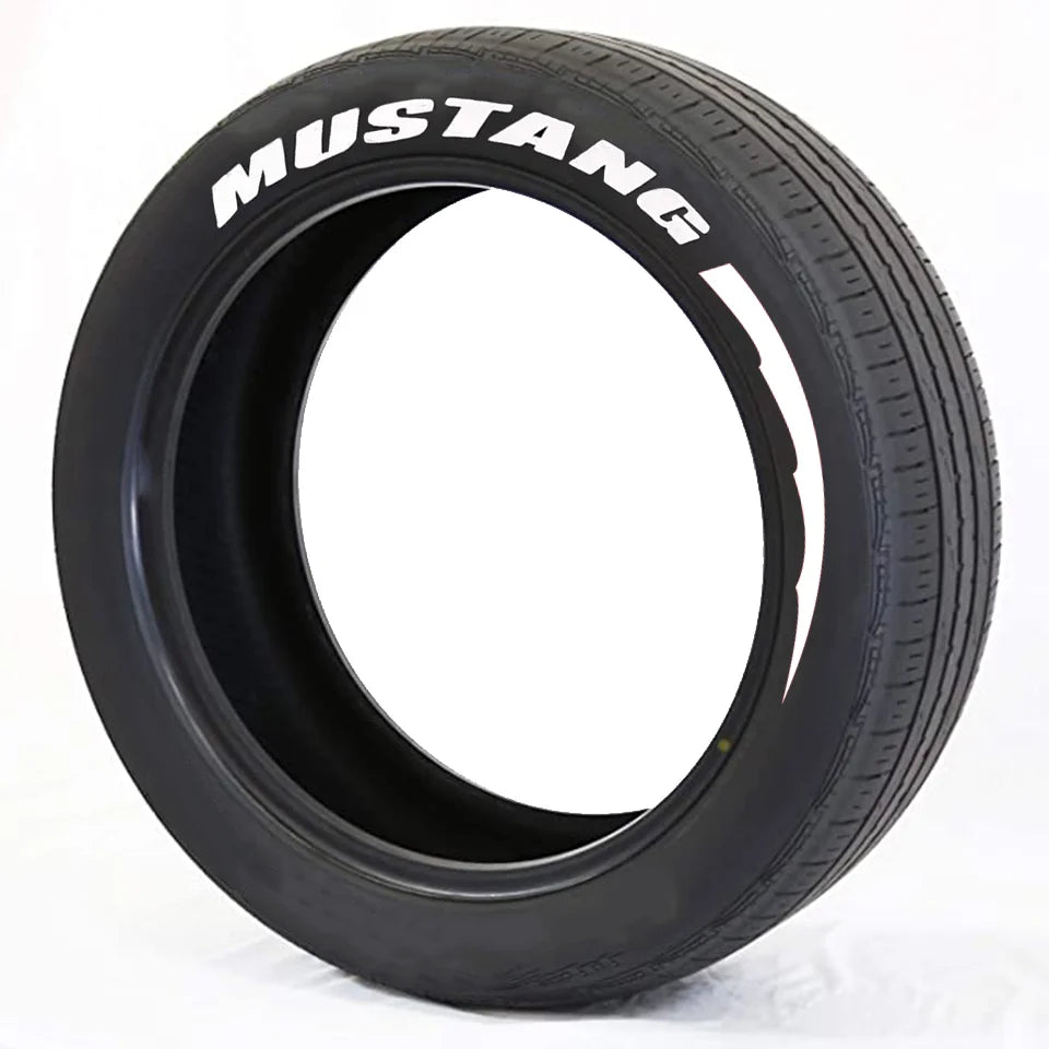 Mustang Tire Lettering Sticker | 3D Waterproof Separated Letter Sidewall Decal