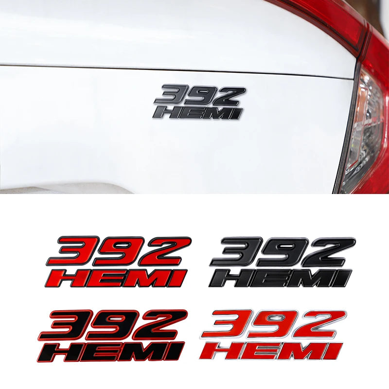 3D Metal HEMI 392 345 Emblem Badge Sticker for Dodge Charger / RAM 1500 / Journey / Caliber