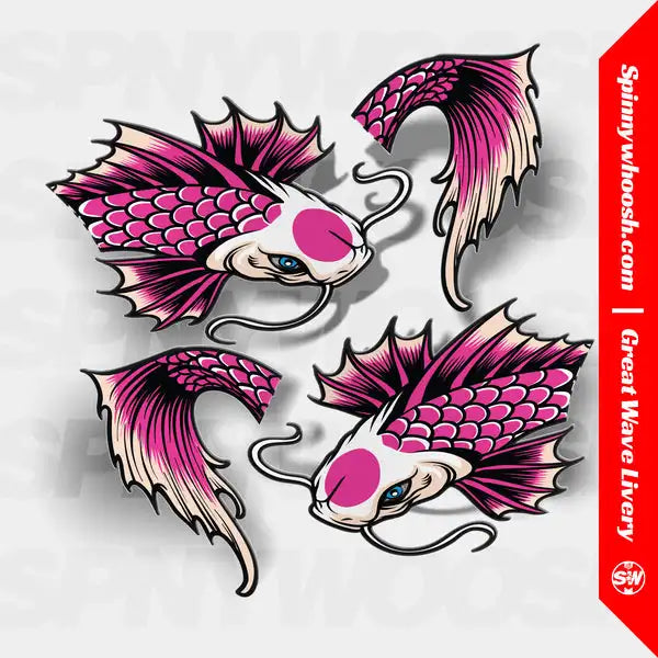 Limited Edition Koi Fish Car Decal Livery - 2-Piece Premium Vinyl Set