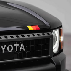 Tricolor Hood, Bumper Vent & Rear Decal Kit for Land Cruiser 250 / Prado LC250 | Precut Vinyl