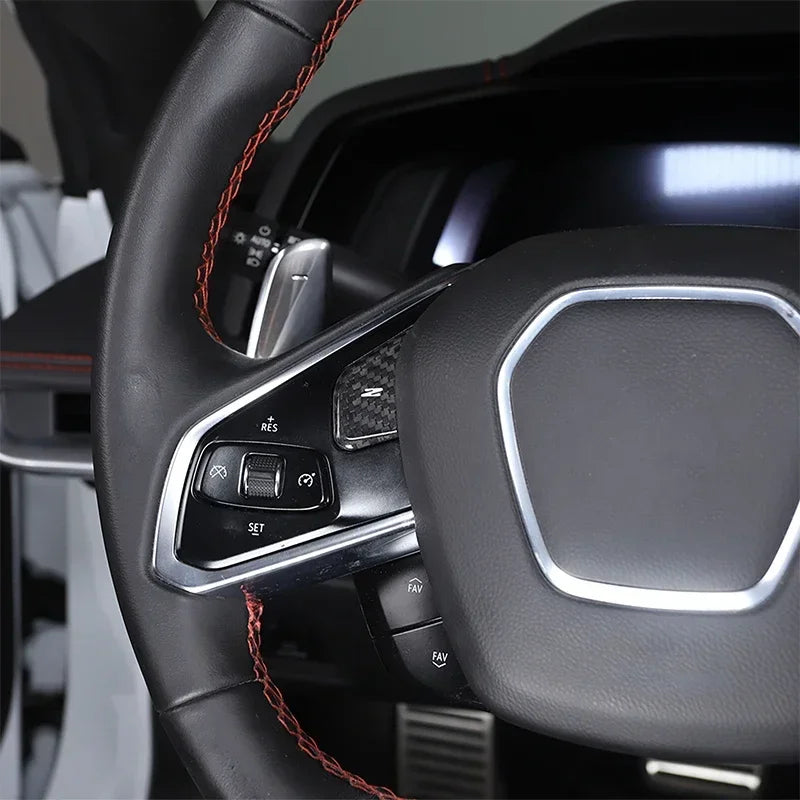 Real Carbon Fiber Steering Wheel Trim for Corvette C8 Stingray / Z51 / Z06 (2020–2024) | ISO9001