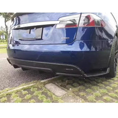 Real Carbon Fiber Rear Bumper Diffuser & Splitters for Tesla Model S (2017+) | Back Lip Body Kit